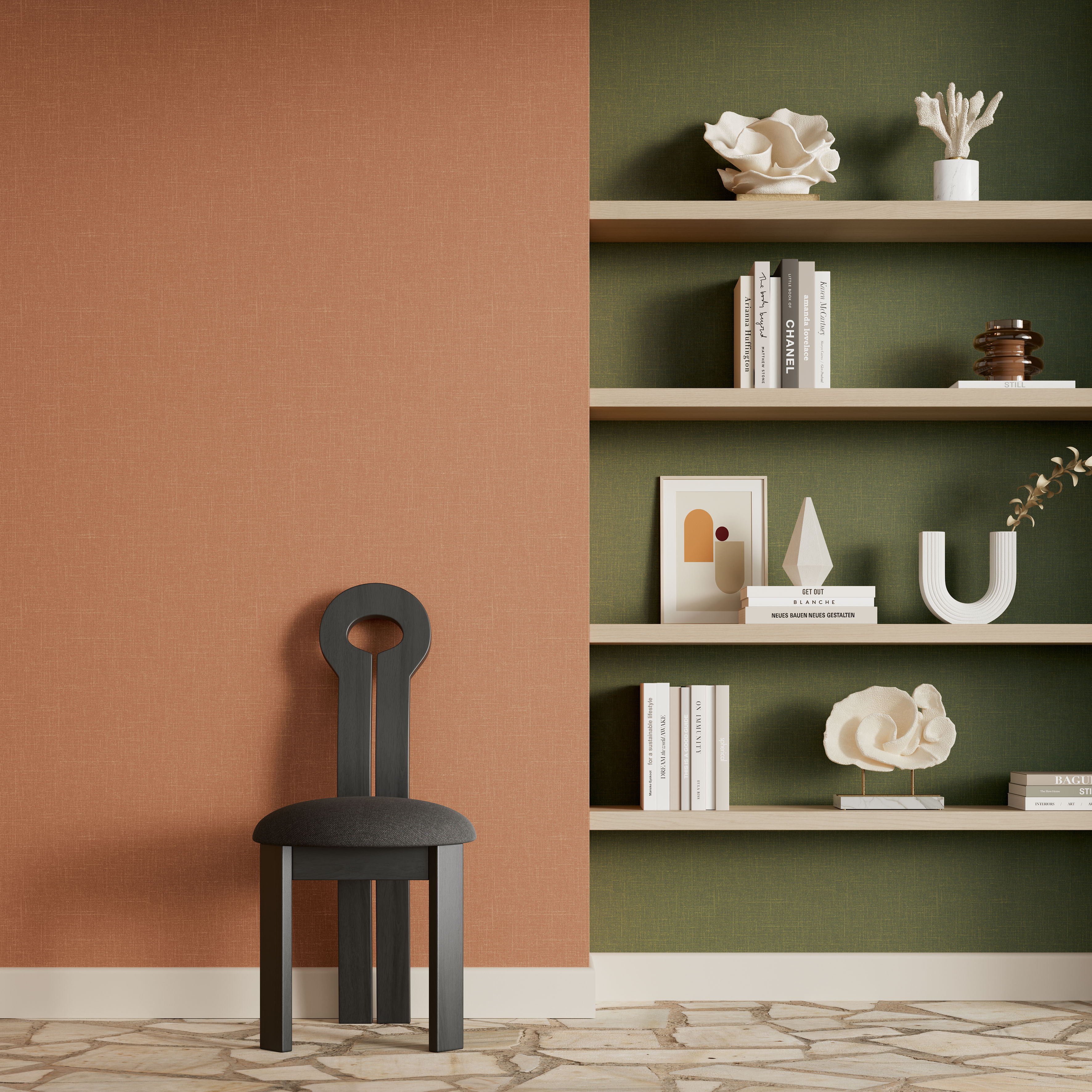 Обои Milassa Полинезия Мускат PLZ8 020 10,05×1 фото в интерьере